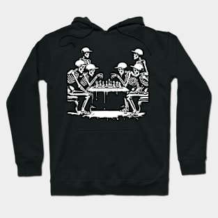 skeletons play chess Hoodie